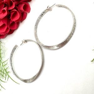 SILPADA⚜️Rare Sterling Silver “Twist Of Fate” Abstract Hoop Earrings